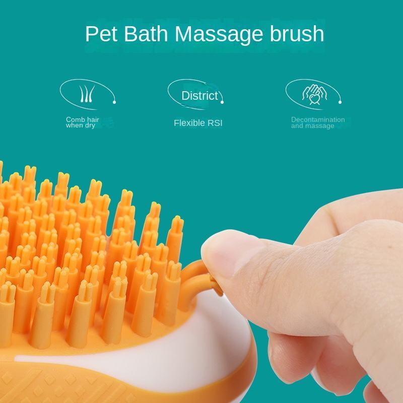 2-in-1 Pet SPA Massage Brush | Soft Silicone Grooming Comb