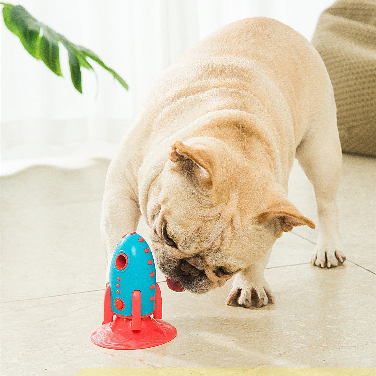 Durable Rocket Dog Bite-Resistant Food Dispensing Toy