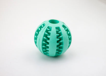 Mint Rubber Feeding Ball with Built-in Food Storage