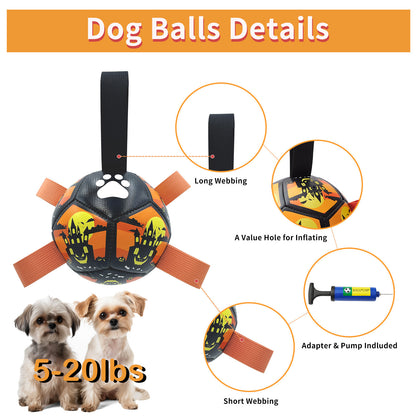 Dog Soccer Ball with Straps – Indoor & Outdoor Toy