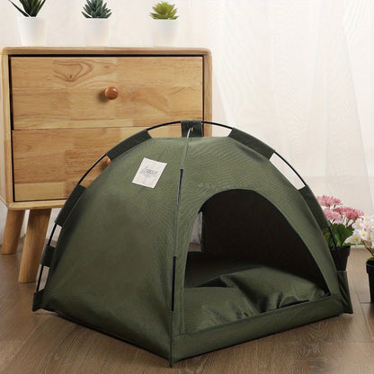 Portable Cat Tent Bed with Removable Non-Slip Pad