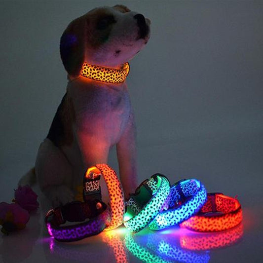 Adjustable Nylon LED Pet Collar