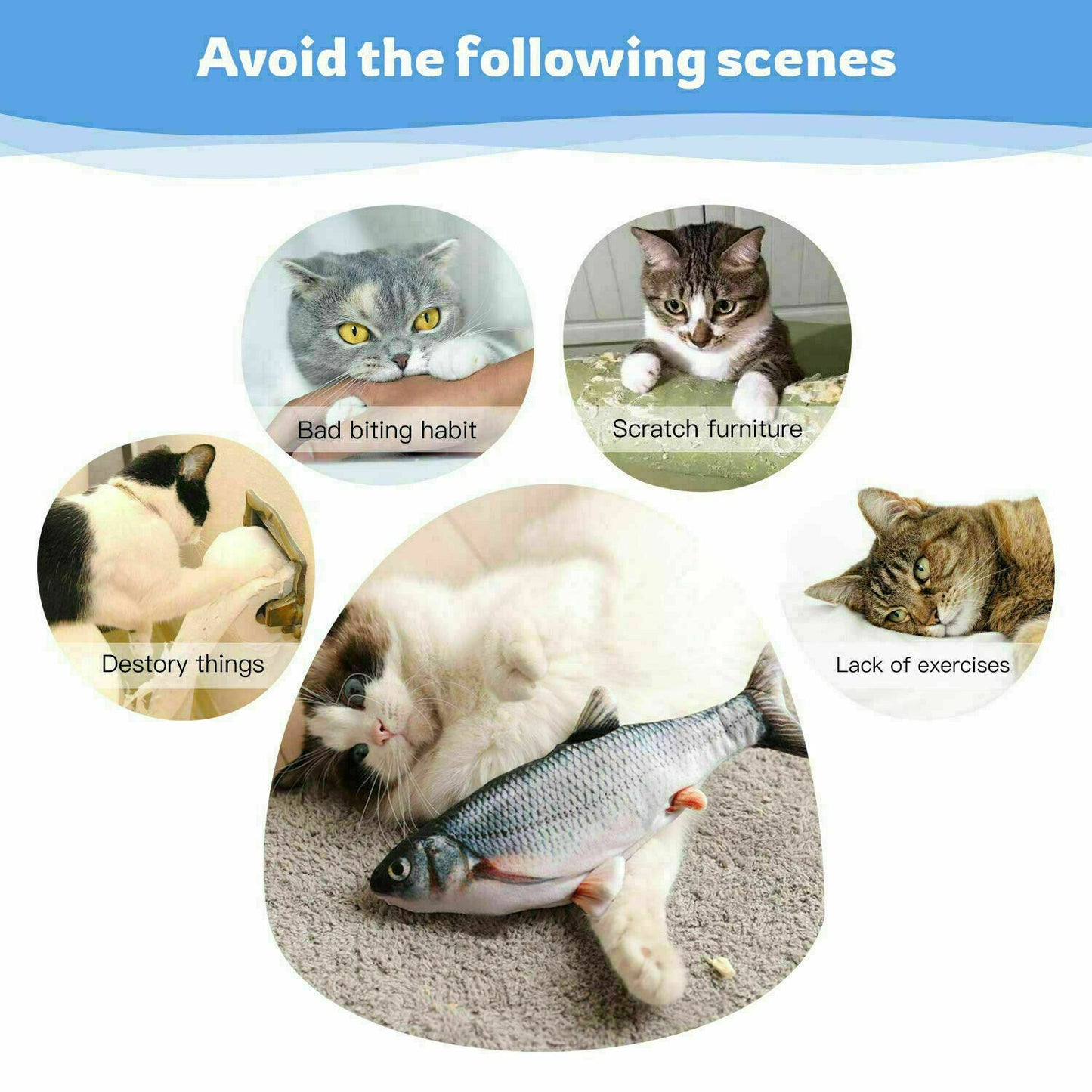 Interactive Electric Fish Toy for Cats