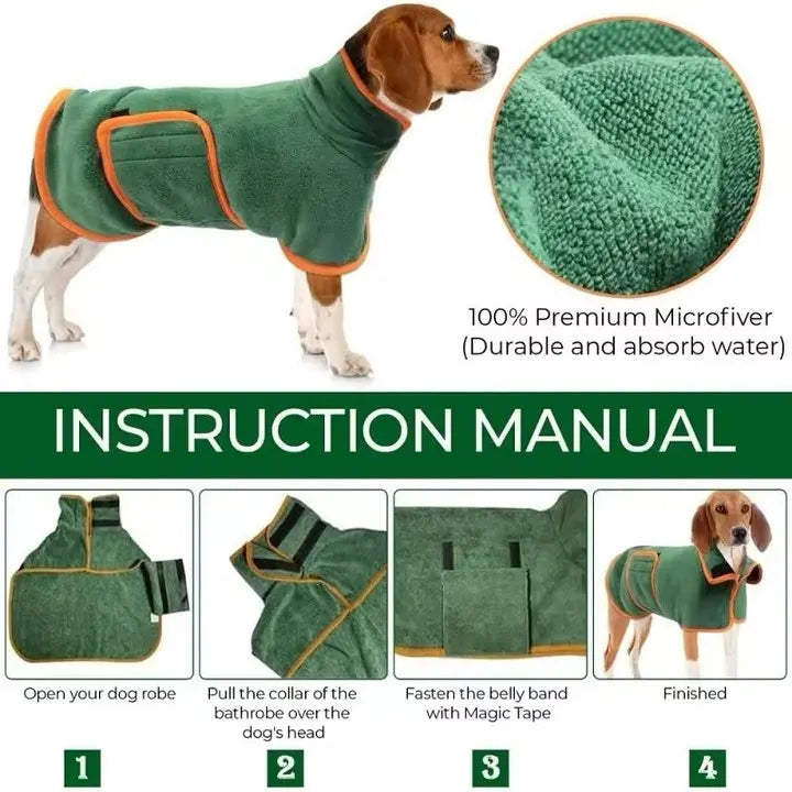 AquaCozy - Quick-Dry Pet Bathrobe