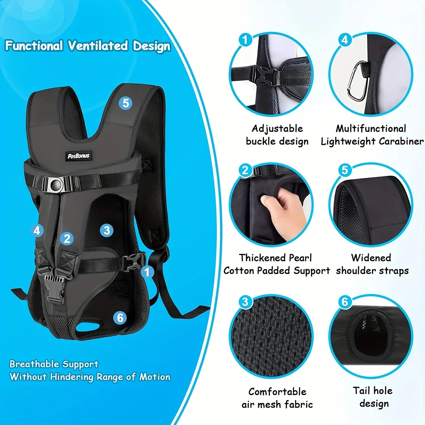 PetStride - Adjustable Pet Front Carrier