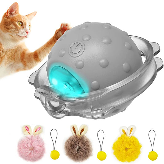 FelineFun Orb - The Ultimate Interactive Rabbit Ear Cat Toy Ball