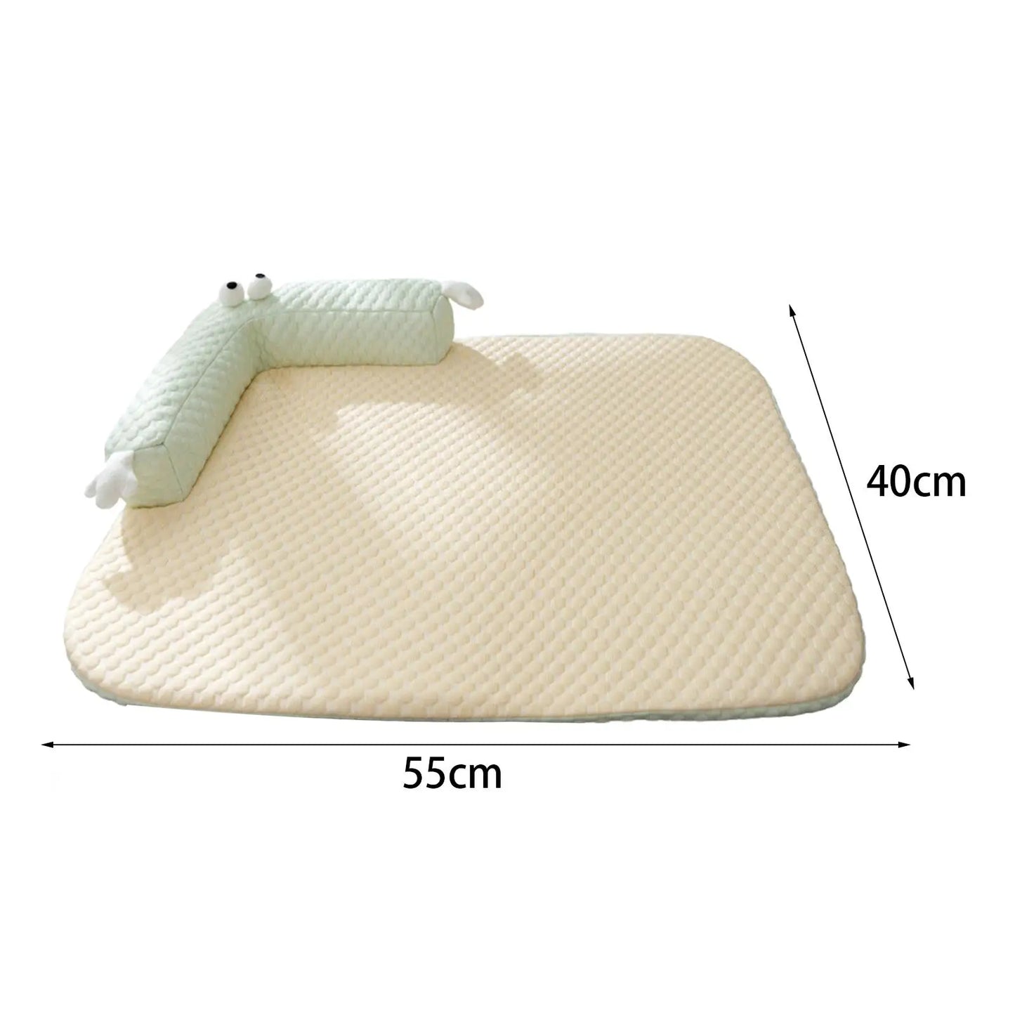 BreezeEase Natural Cooling Pet Bed with Neck Guard