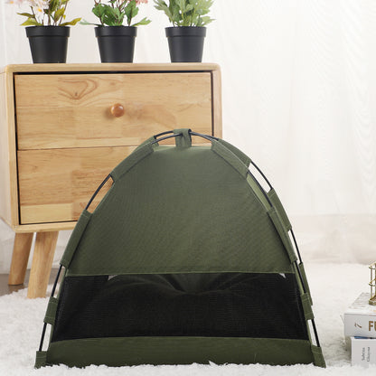 Portable Cat Tent Bed with Removable Non-Slip Pad