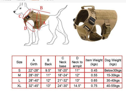 Tactical Dog Harness & Leash Set for All Breeds