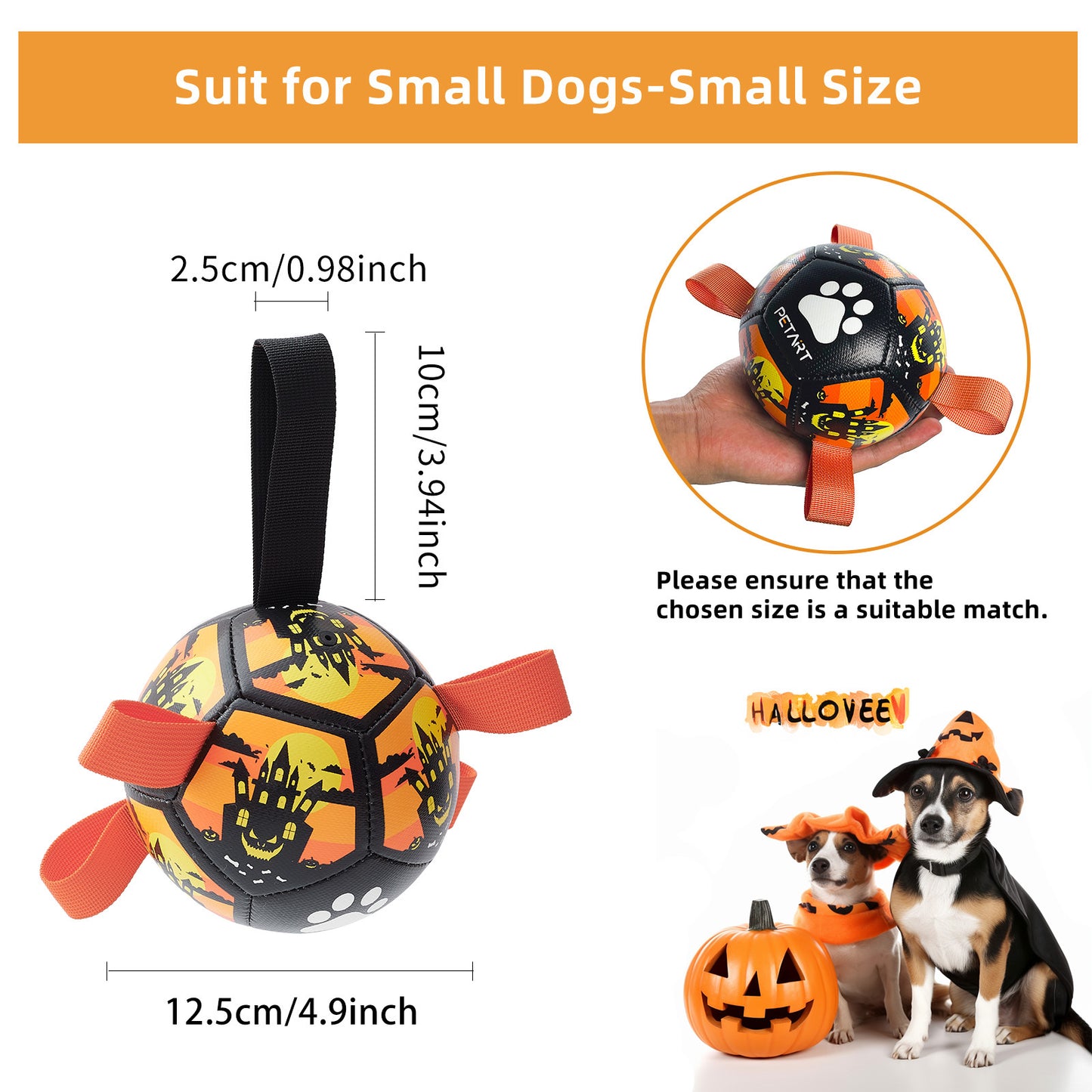 Dog Soccer Ball with Straps – Indoor & Outdoor Toy