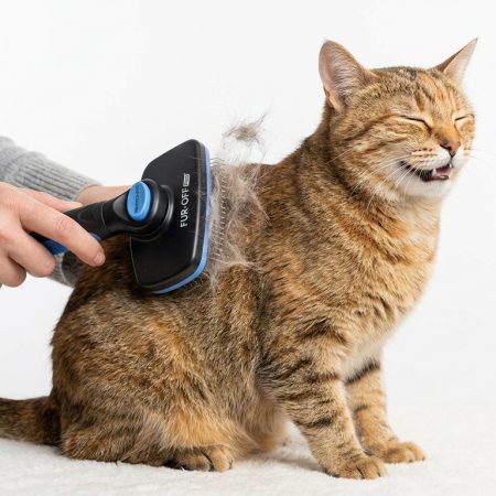 Professional Self-Cleaning Slicker Deshedding Brush
