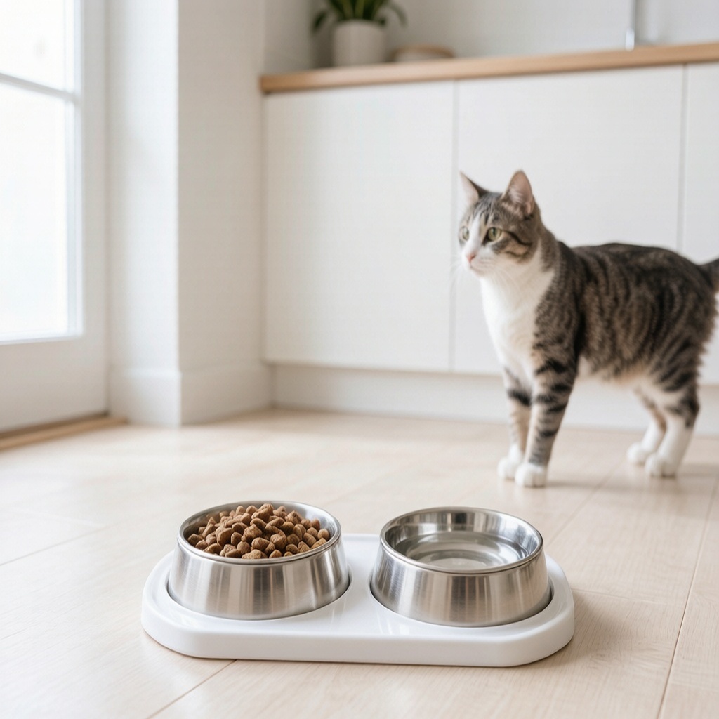 Non-Slip Stainless Steel Pet Bowl Set