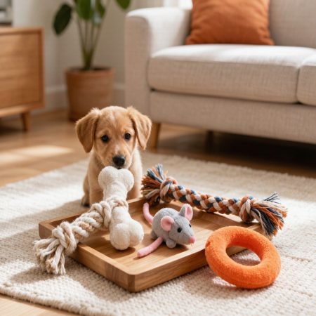 Plush Squeaky Dog Toy Set