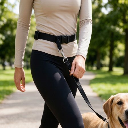 Hands-Free Dog Leash Waist Belt